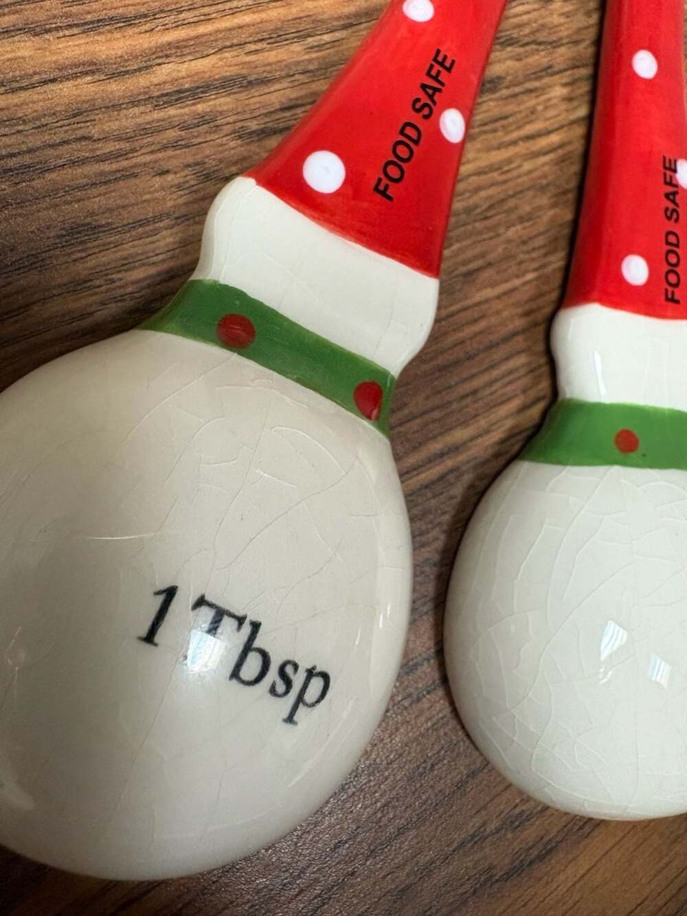 Snowman Holiday Ceramic Measuring Spoon Set - Picture 9 of 11